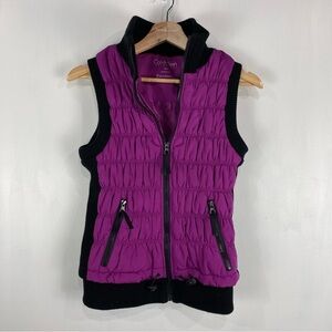 Calvin Klein: Women's‎ Cinched Full Zip Up Winter Puffer Vest Purple Size Small